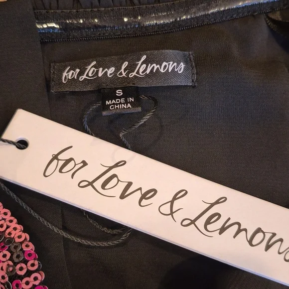 For Love & Lemons Every Rose Sequin Strapless Lined Mini Dress, Size Small - Picture 6 of 11